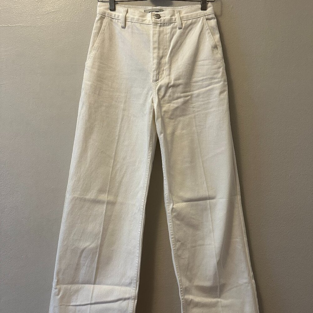 Rachel Comey Bridges Pant White Denim High-waist Wide Leg Womens sz 4